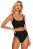 COLOR BLOCK SPAGHETTI STRAP TWO-PIECE SWIM SET