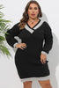 PLUS SIZE LONG SLEEVE SWEATER DRESS