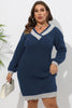 PLUS SIZE LONG SLEEVE SWEATER DRESS