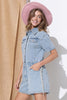 WASHED DENIM OVERALL ROMPER