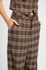 PLAID HIGH WAIST TROUSERS