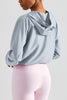 HALF-ZIP HOODED SPORTS TOP