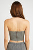 FRENCH TERRY STRAPLESS BUSTIER TOP