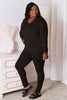 BASIC BAE FULL SIZE V-NECK SOFT RAYON LONG SLEEVE TOP AND PANTS LOUNGE SET