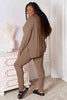 BASIC BAE FULL SIZE V-NECK SOFT RAYON LONG SLEEVE TOP AND PANTS LOUNGE SET