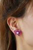 FLOWER SHAPE RESIN EARRINGS