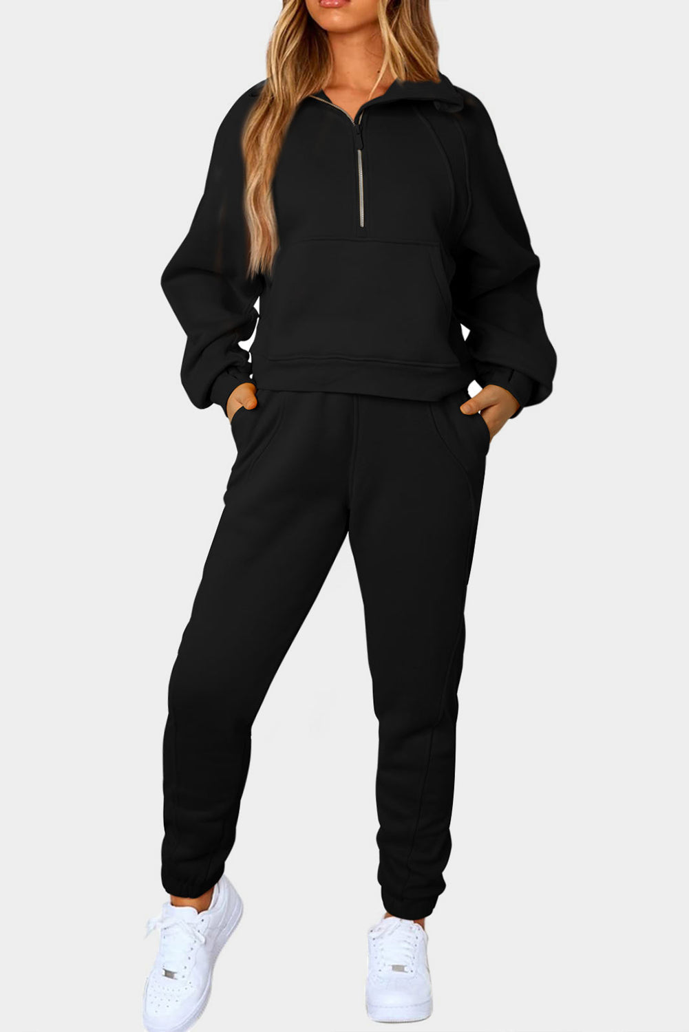 HALF-ZIP SPORTS SET WITH POCKETS