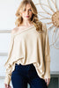 REBORN J EXPOSED SEAM LANTERN SLEEVE TOP