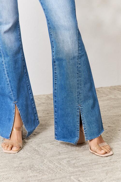 BAYEAS SLIT FLARE JEANS