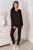 BASIC BAE FULL SIZE V-NECK SOFT RAYON LONG SLEEVE TOP AND PANTS LOUNGE SET