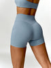 TWISTED HIGH WAIST ACTIVE SHORTS WITH POCKETS