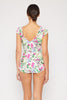 MARINA WEST SWIM BRING ME FLOWERS V-NECK ONE PIECE SWIMSUIT CHERRY BLOSSOM CREAM