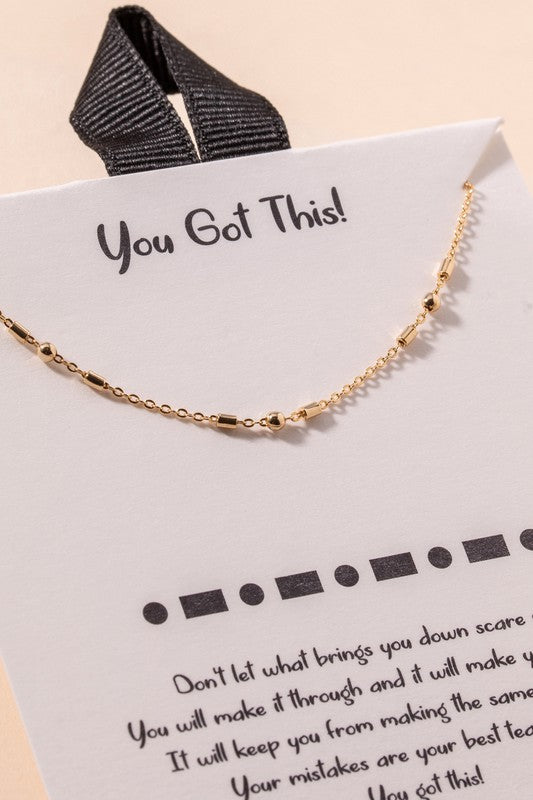 YOU GOT THIS MORSE CODE NECKLACE