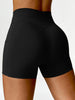 TWISTED HIGH WAIST ACTIVE SHORTS WITH POCKETS