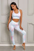 PRINTED SPORTS BRA AND LEGGINGS SET