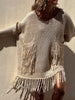 FRINGE DETAIL LONG SLEEVE SWEATER WITH POCKETS - Style Boutiqe