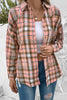 PLAID COLLARED NECK LONG SLEEVE BUTTON-UP SHIRT