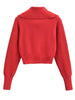 HALF ZIP RIBBED COLLARED NECK KNIT TOP - Style Boutiqe