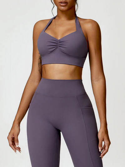 HALTER NECK ACTIVE BRA