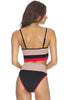 COLOR BLOCK SPAGHETTI STRAP TWO-PIECE SWIM SET