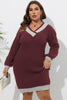 PLUS SIZE LONG SLEEVE SWEATER DRESS