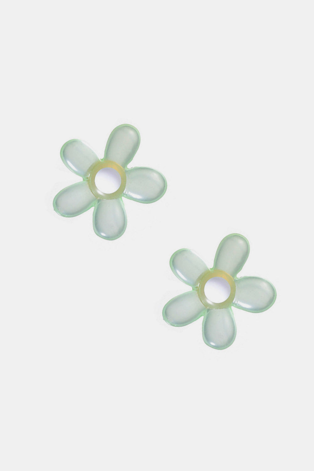 FLOWER SHAPE RESIN EARRINGS