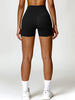 TWISTED HIGH WAIST ACTIVE SHORTS WITH POCKETS