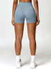 TWISTED HIGH WAIST ACTIVE SHORTS WITH POCKETS