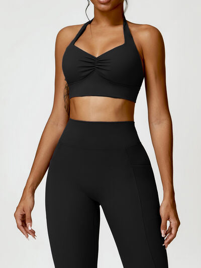 HALTER NECK ACTIVE BRA