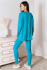 BASIC BAE FULL SIZE V-NECK SOFT RAYON LONG SLEEVE TOP AND PANTS LOUNGE SET