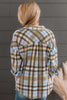 PLAID COLLARED NECK LONG SLEEVE BUTTON-UP SHIRT