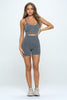 SEAMLESS SLEVELESS CROP TOP AND BIKER SHORTS SET - Style Boutiqe