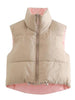 ZIP UP DRAWSTRING REVERSIBLE VEST - Style Boutiqe